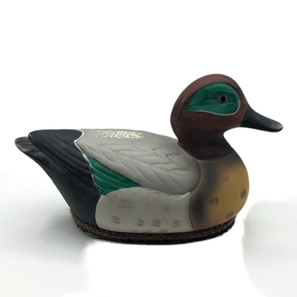 JASCO Duck Mallard Vintage Lint Brush Remover Mini Travel Bird Ceramic - Picture 2 of 8
